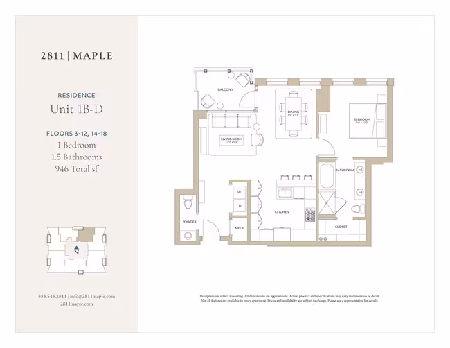 1B-D 502 floor plan